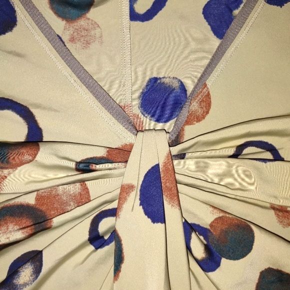 Simply Vera Vera Wang Green Abstract Print Sleeveless Blouse Size L - Picture 3 of 6